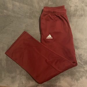 Men’s Maroon Adidias Pants. NWOT